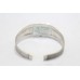 Bangle Cuff Bracelet Sterling Silver 925 Garnet Gem Stone Handmade Women C462